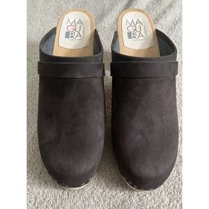 Maguba Womens Stockholm‎ Black Pull Up Classic Clogs EU 41 US 11-11.5